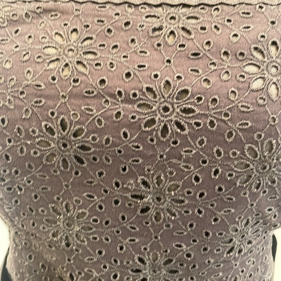 Banana Republic Brown Eyelit Strapless dress Size 10 - Picture 2 of 5